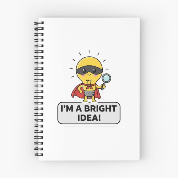 Item preview, I’m a Bright Idea – Cute Superhero Light Bulb Sticker | Funny Smart Idea Cartoon Art designed and sold by Gurjeetpixelart.