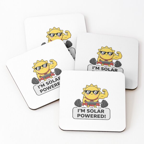 Item preview, I’m Solar Powered – Cute Strong Sun Superhero Sticker | Funny Fitness & Renewable Energy Art designed and sold by Gurjeetpixelart.