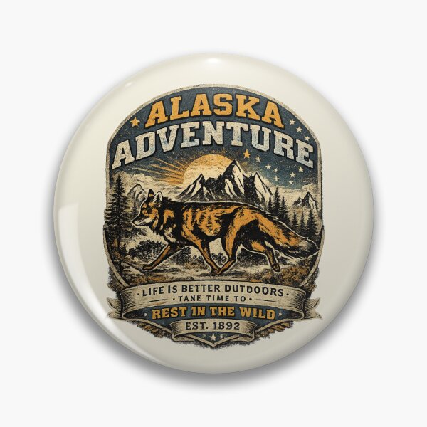 Item preview, Alaska Adventure Vintage Fox Cream / Off White – Retro Outdoor Wildlife Design designed and sold by Studio Yvonne .