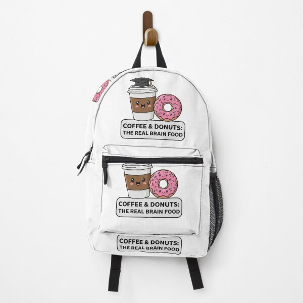 Item preview, Coffee & Donuts – The Real Brain Food | Cute Study Humor Sticker for Students & Coffee Lovers designed and sold by Gurjeetpixelart.