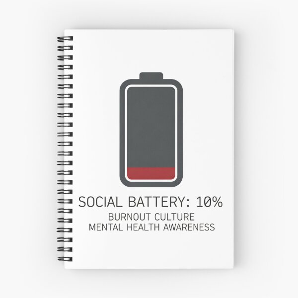 Item preview, Low Social Battery 10% Burnout Culture Illustration designed and sold by Silent Watch Threads..