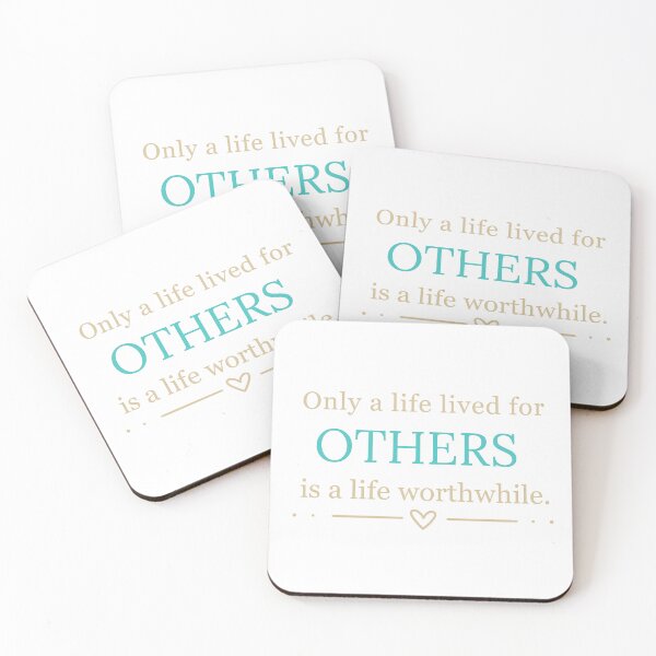 Item preview, Only a Life Lived For Others - Minimalist Altruism Quote designed and sold by DraftNDreamShop.