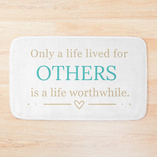 Item preview, Only a Life Lived For Others - Minimalist Altruism Quote designed and sold by DraftNDreamShop.