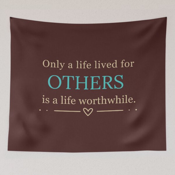 Item preview, Only a Life Lived For Others - Minimalist Altruism Quote designed and sold by DraftNDreamShop.
