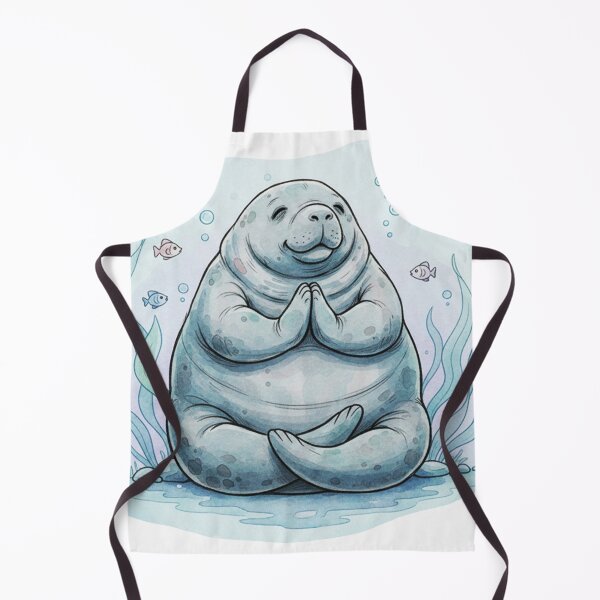 Item preview, Watercolor Manatee Yoga Time designed and sold by Litely.