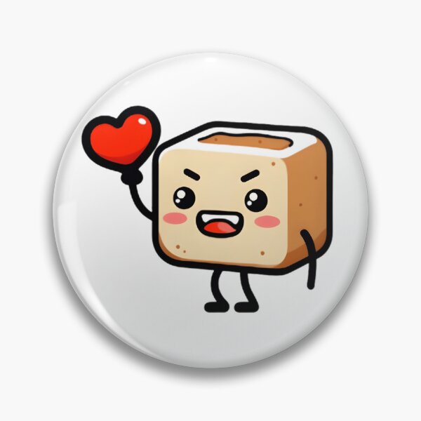 Item preview, Cheerful Toast Character Holding a Heart designed and sold by Danivique.