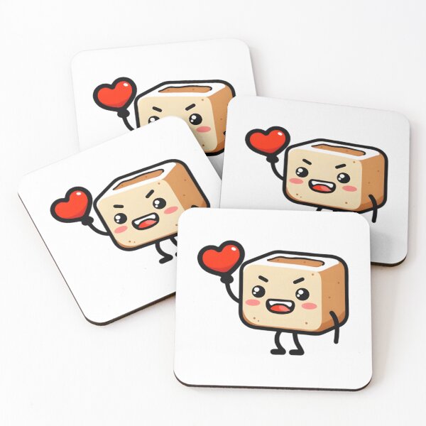 Item preview, Cheerful Toast Character Holding a Heart designed and sold by Danivique.