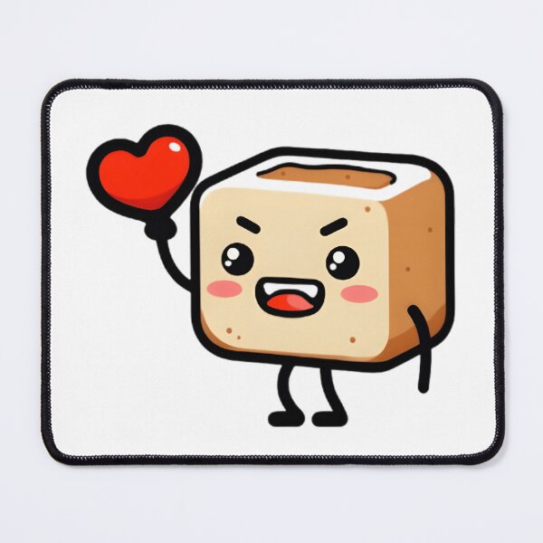 Item preview, Cheerful Toast Character Holding a Heart designed and sold by Danivique.