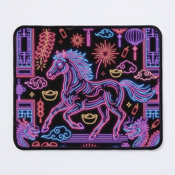 Item preview, Neon Cyberpunk Zodiac Horse and Dragon Energy designed and sold by zzz888.