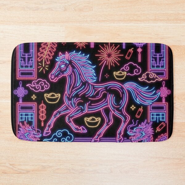 Item preview, Neon Cyberpunk Zodiac Horse and Dragon Energy designed and sold by zzz888.