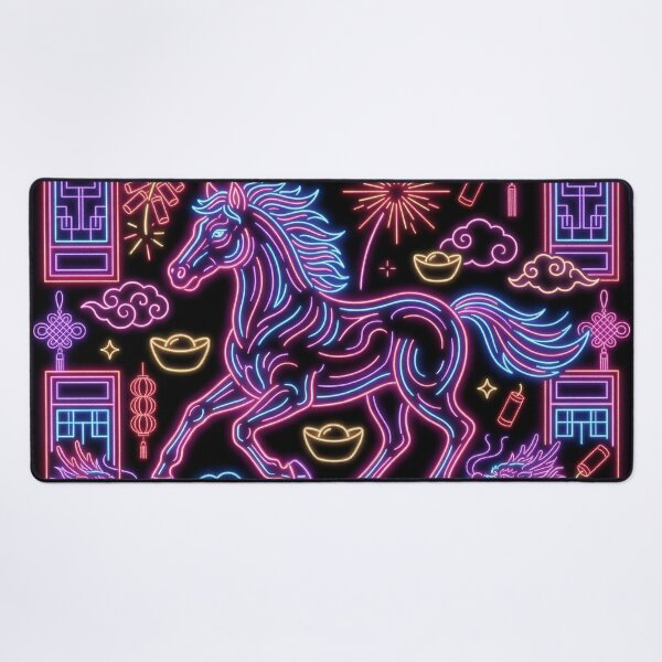 Item preview, Neon Cyberpunk Zodiac Horse and Dragon Energy designed and sold by zzz888.