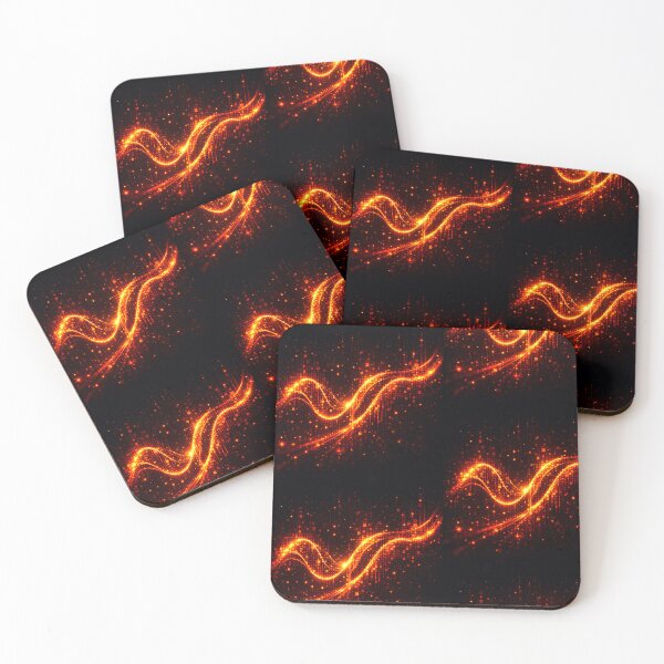 Item preview, Binary Pulse Fire Red/Orange Cyber Data Waves designed and sold by konter75.