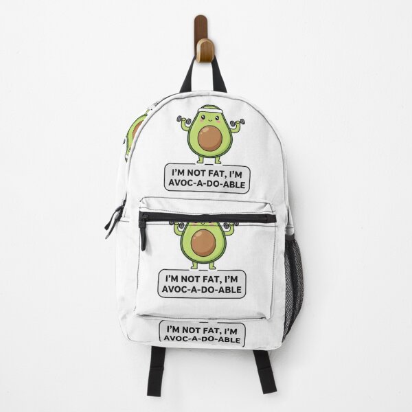 Item preview, I’m Not Fat, I’m Avoc-A-Do-Able | Cute Avocado Fitness Humor Sticker 2 designed and sold by Gurjeetpixelart.