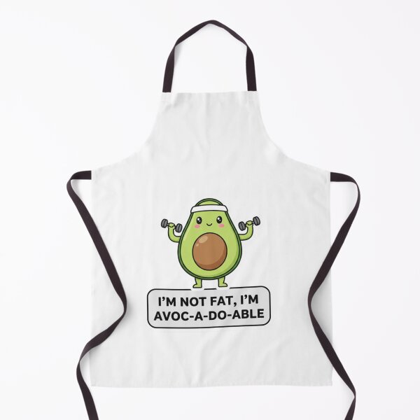 Item preview, I’m Not Fat, I’m Avoc-A-Do-Able | Cute Avocado Fitness Humor Sticker 2 designed and sold by Gurjeetpixelart.