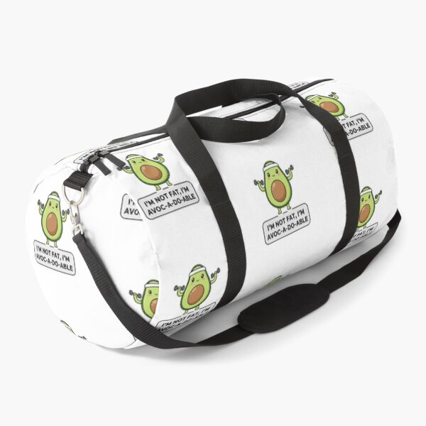 Item preview, I’m Not Fat, I’m Avoc-A-Do-Able | Cute Avocado Fitness Humor Sticker 2 designed and sold by Gurjeetpixelart.