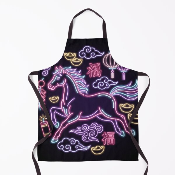 Item preview, Neon Glowing Zodiac Horse and Fortune Fu Character designed and sold by zzz888.