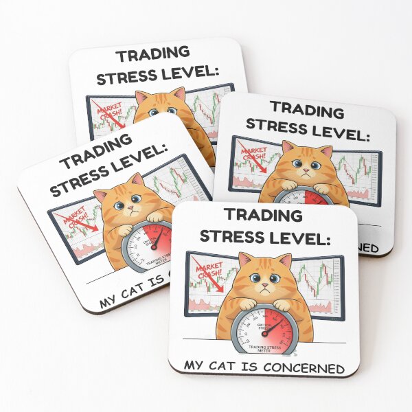 Item preview, Trading Stress Level: My Cat Is Concerned – Funny Trader Design designed and sold by Kovrika.
