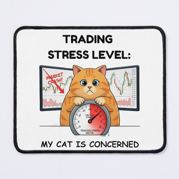 Item preview, Trading Stress Level: My Cat Is Concerned – Funny Trader Design designed and sold by Kovrika.