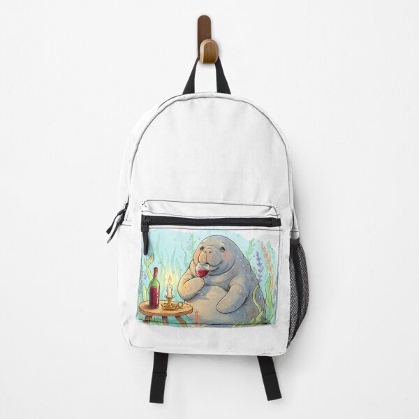 Item preview, Watercolor Manatee Wine Night designed and sold by Litely.
