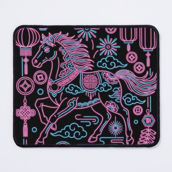 Item preview, Neon Cyberpunk Zodiac Horse and Auspicious Symbols designed and sold by zzz888.
