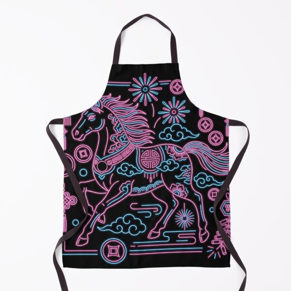 Item preview, Neon Cyberpunk Zodiac Horse and Auspicious Symbols designed and sold by zzz888.