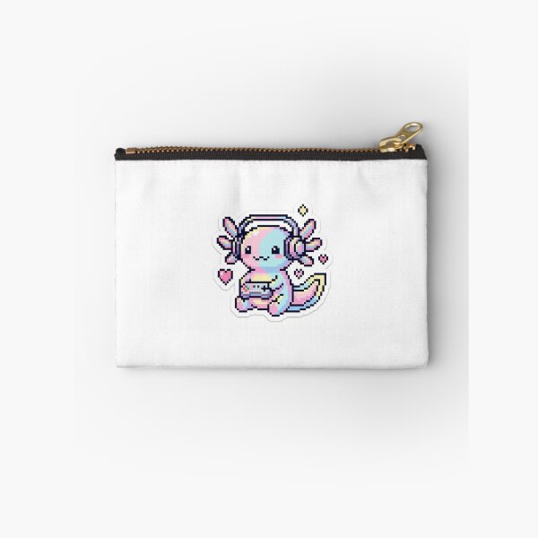 Artikelvorschau, Gamer Axolotl – Kawaii Gaming-Aufkleber entworfen und verkauft von The Visual Hub.