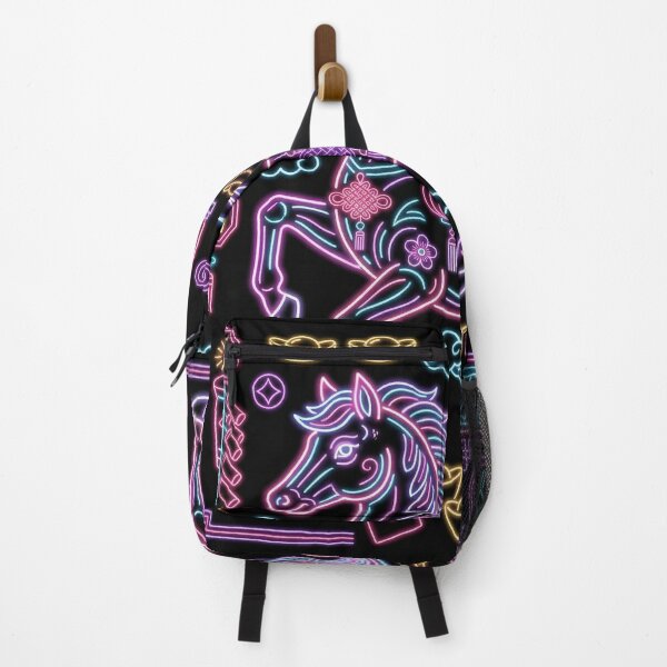 Item preview, Neon Floral Zodiac Horse and Fortune Symbols designed and sold by zzz888.