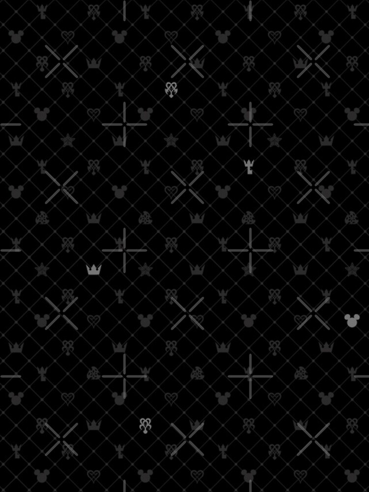 Imagen 4 de 4, Funda de iPhone con la obra Kingdom Hearts - Patrón negro, diseñada y vendida por Luzvick.