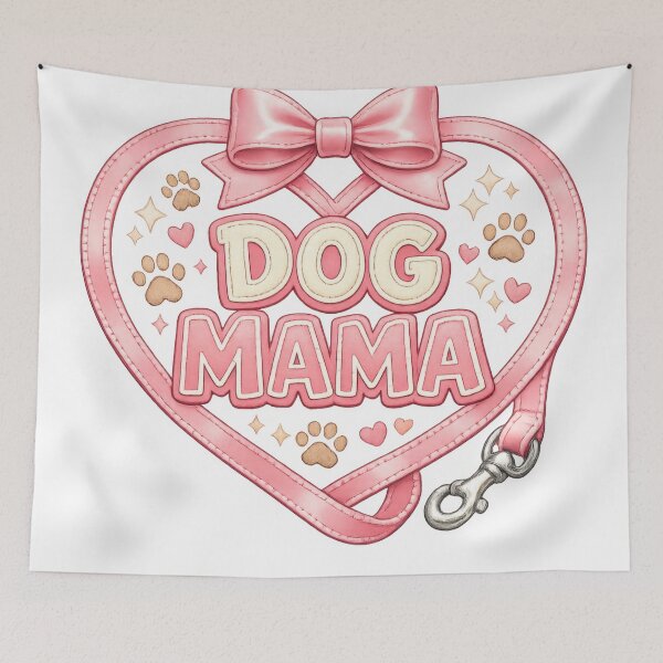 Item preview, Dog Mama Heart Leash (Pink Valentine Style) designed and sold by vividdigits.