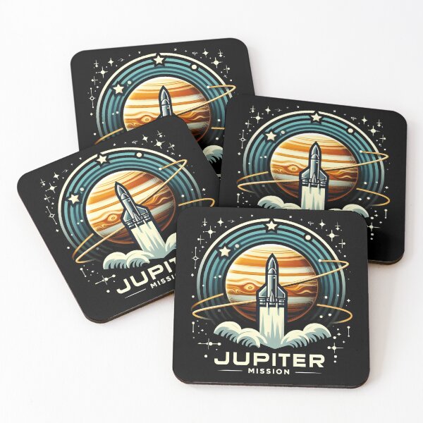 Item preview, Jupiter Mission Rocket Launch Retro Space Exploration Design. designed and sold by The-T-In-Retro.