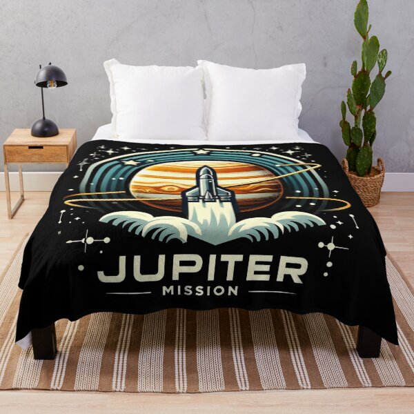 Item preview, Jupiter Mission Rocket Launch Retro Space Exploration Design. designed and sold by The-T-In-Retro.