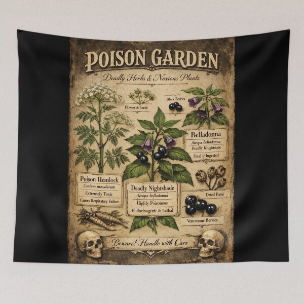 Item preview, Poison Garden Botanical Plate designed and sold by Mouraludia.