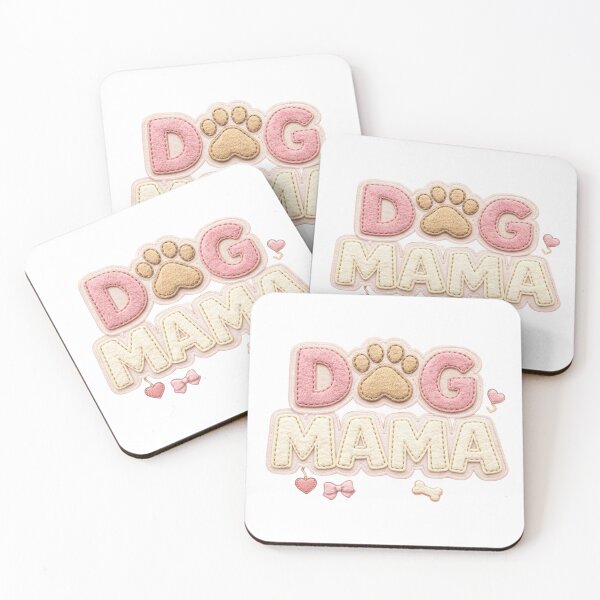 Item preview, Dog Mama Pink Patch Letters (Bold Pink) designed and sold by vividdigits.