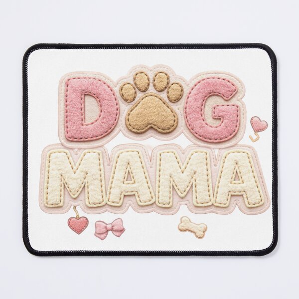 Item preview, Dog Mama Pink Patch Letters (Bold Pink) designed and sold by vividdigits.
