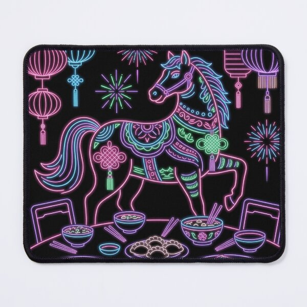 Item preview, Neon Zodiac Horse and Lunar Reunion Feast designed and sold by zzz888.