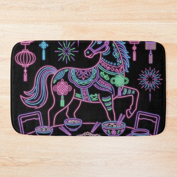 Item preview, Neon Zodiac Horse and Lunar Reunion Feast designed and sold by zzz888.