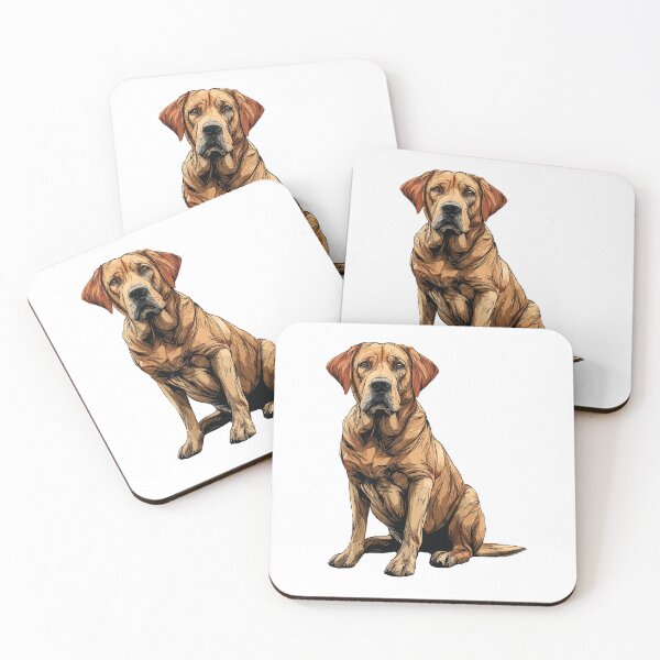 Item preview, Red Labrador Retriever Dog Illustration designed and sold by whyitsme.