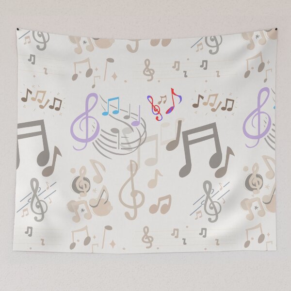 Item preview, Multi Colored sign music notes. Background out of music notes and signs in different colors.  designed and sold by Giree07.
