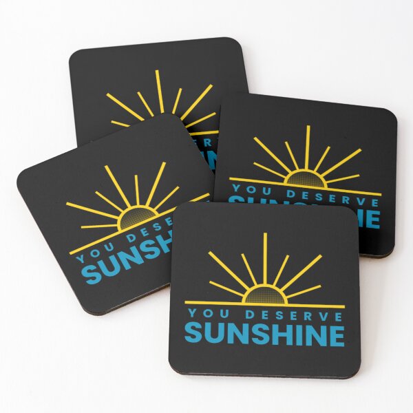 Item preview, You Deserve Sunshine – Positive Uplifting Sun Quote designed and sold by Shape Snip Studio.