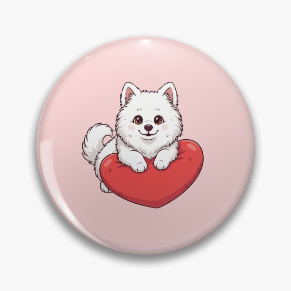 Item preview, Cute Samoyed Puppy Holding Red Heart – Valentine Dog designed and sold by The Real Life Symphony.