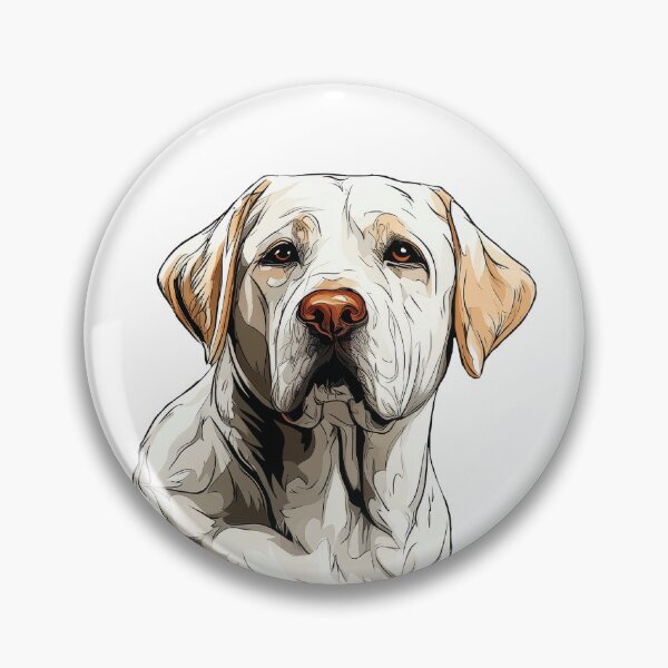 Artikelvorschau, Illustration eines weißen Labrador Retrievers entworfen und verkauft von whyitsme.