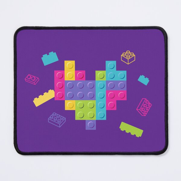 Item preview, Plastic Brick Heart - Vibrant Spring Colors (pink, green) designed and sold by YonderAndBeyond.