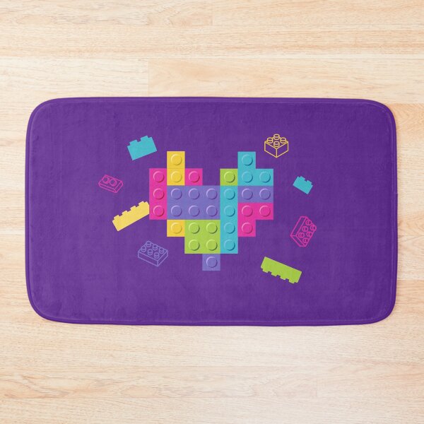 Item preview, Plastic Brick Heart - Vibrant Spring Colors (pink, green) designed and sold by YonderAndBeyond.