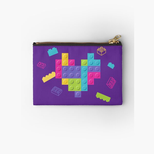 Item preview, Plastic Brick Heart - Vibrant Spring Colors (pink, green) designed and sold by YonderAndBeyond.