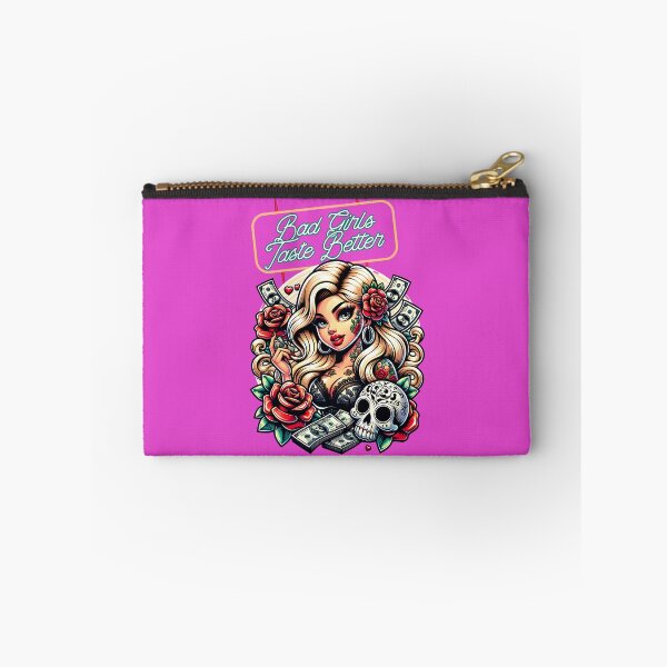 Item preview, Bad Girls Taste Better – Pin Up Girl, Roses & Sugar Skull Tattoo Style designed and sold by JagabondCustom.