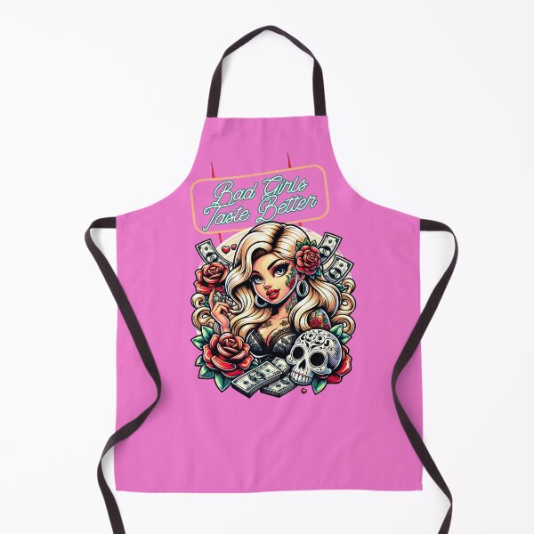 Item preview, Bad Girls Taste Better – Pin Up Girl, Roses & Sugar Skull Tattoo Style designed and sold by JagabondCustom.