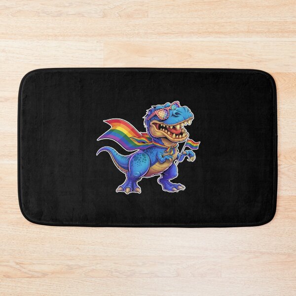 Item preview, Dinosaur Gay Pride Flag LGBT Lesbian Bisexual T rex  designed and sold by MarkLeedsArt.