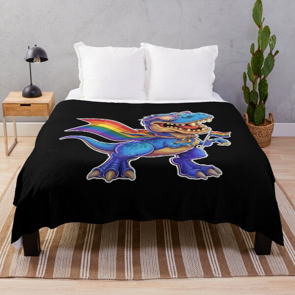 Item preview, Dinosaur Gay Pride Flag LGBT Lesbian Bisexual T rex designed and sold by MarkLeedsArt.