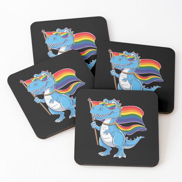 Item preview, Dinosaur Gay Pride LGBT Rainbow Flag  designed and sold by DigitaldeligArt.