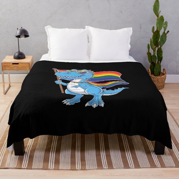 Item preview, Dinosaur Gay Pride LGBT Rainbow Flag  designed and sold by DigitaldeligArt.